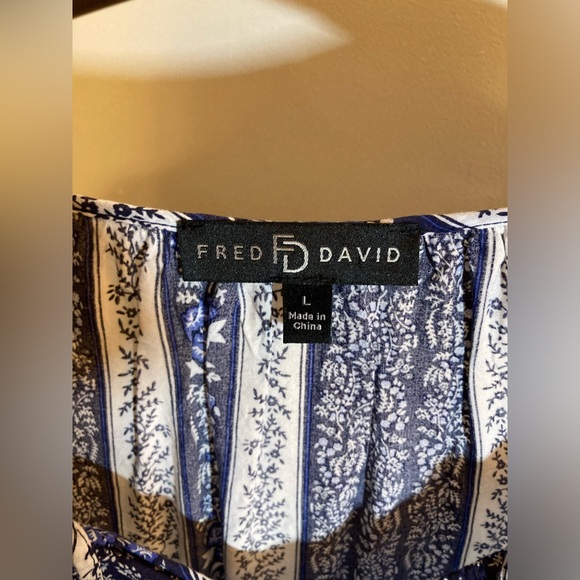 Blue and white Boho blouse - Picture 2 of 3